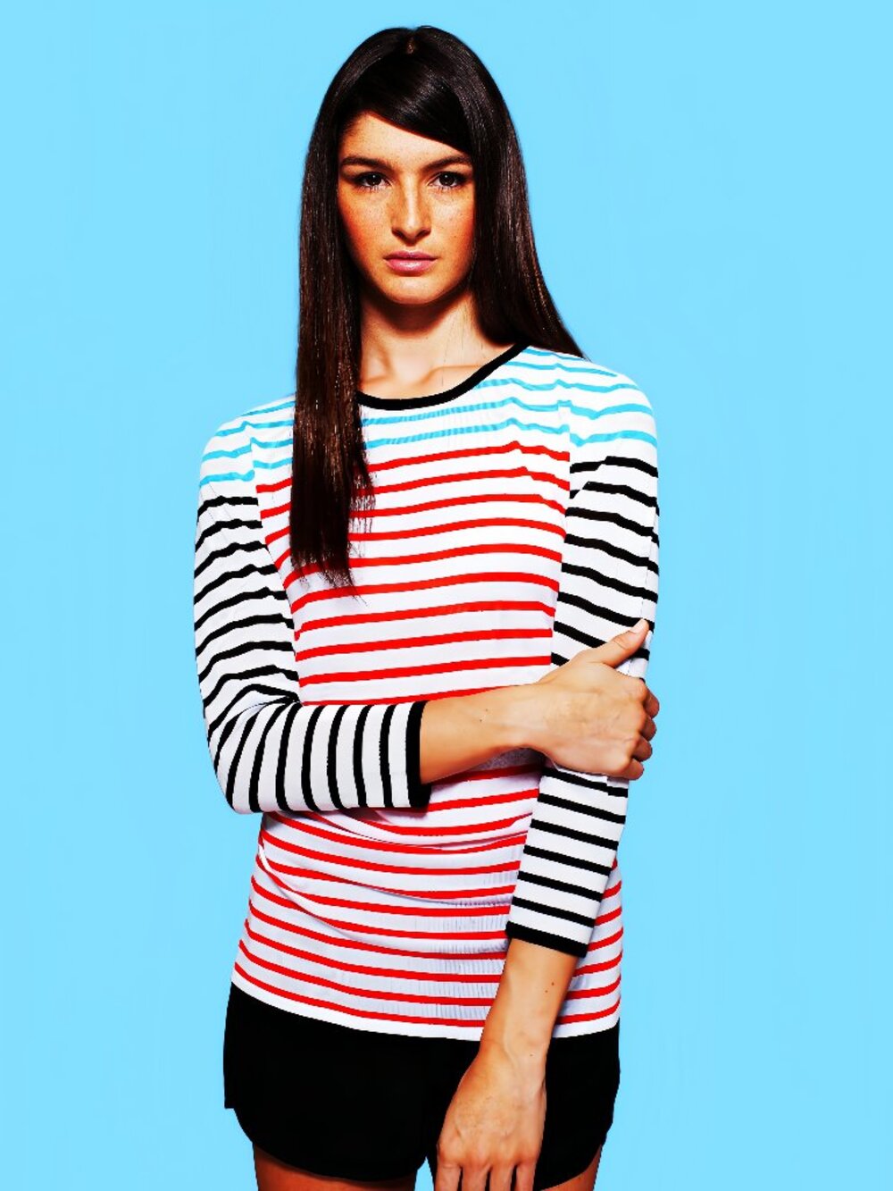 Multi-color Strip Top
